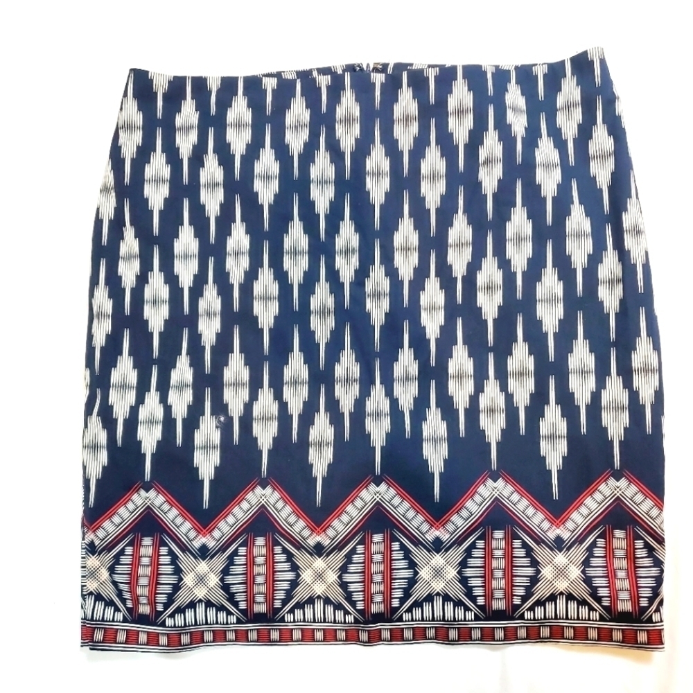 ANN TAYLOR Blue White Skirt size 14